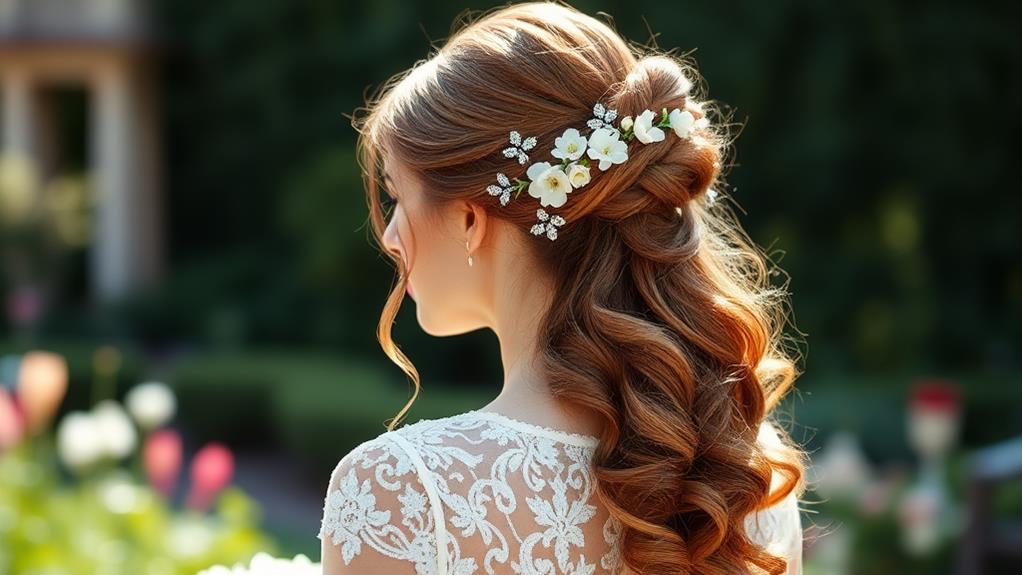 chic half up hairstyle