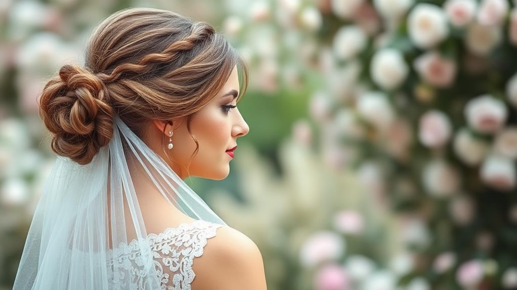 elegant bridal hairstyle ensemble