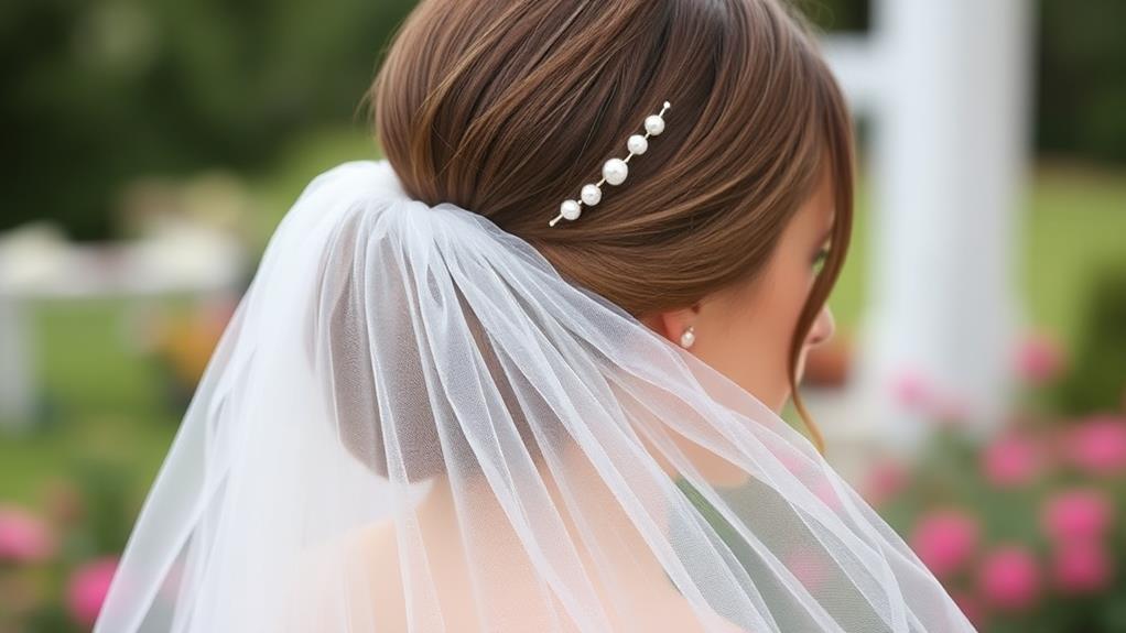 elegant hairstyle with veil