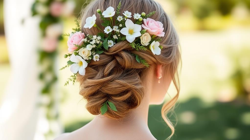 floral updo hair accessories