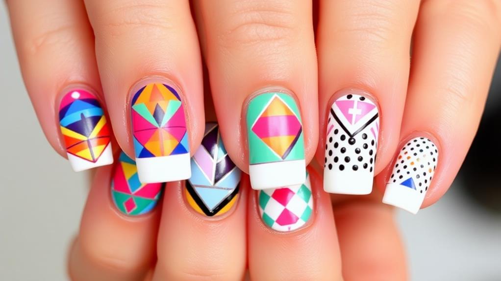 geometric french tip designs