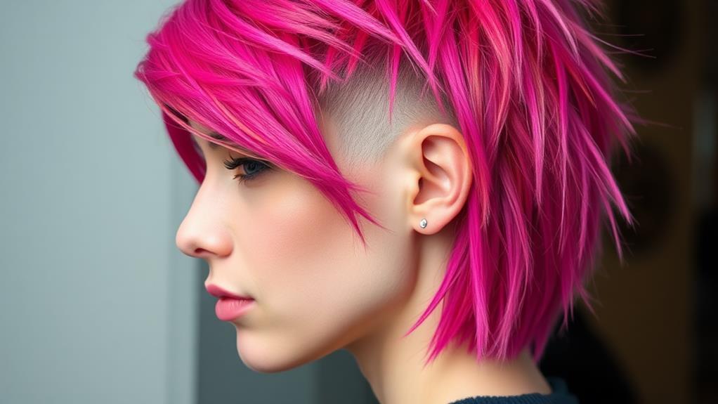 layered bold undercut style