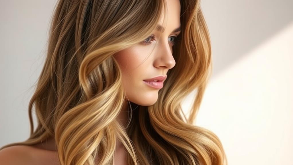 layered wavy side part