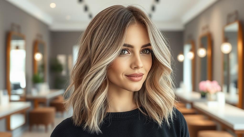 stylish ash blonde lob