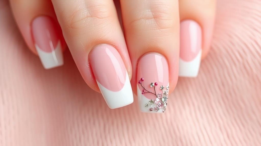 stylish two tone nail art