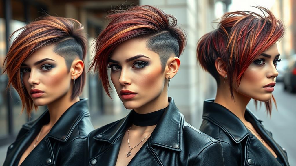 undercut edgy layered hairstyle