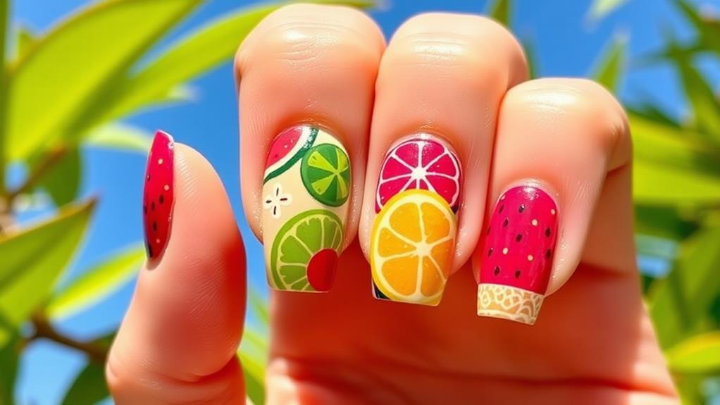 colorful fruit nail designs