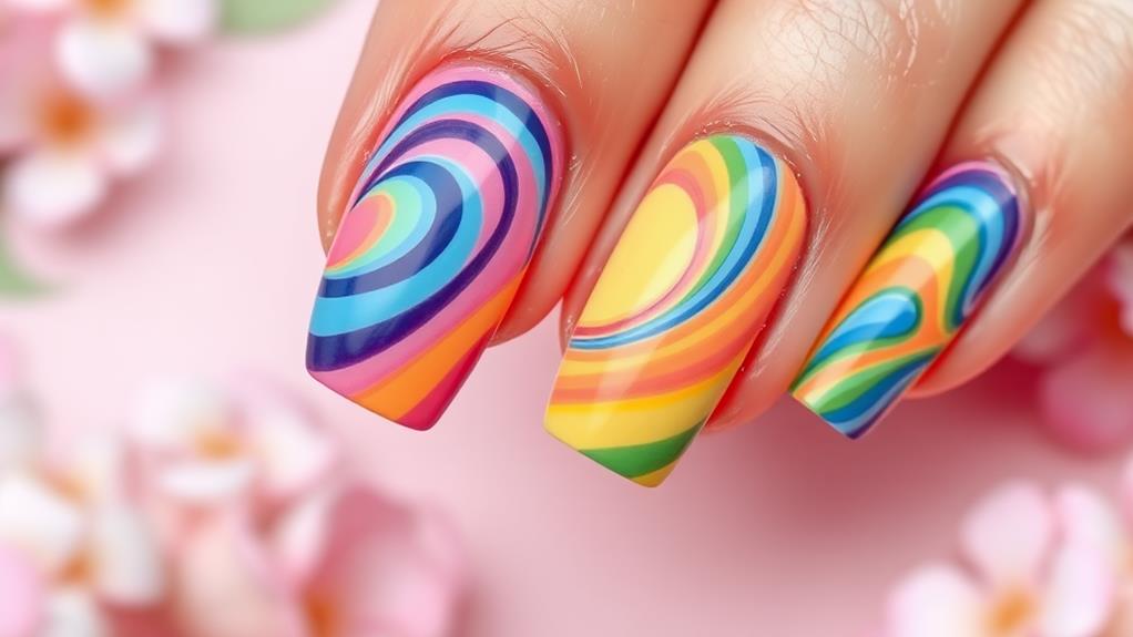 colorful vibrant swirling patterns