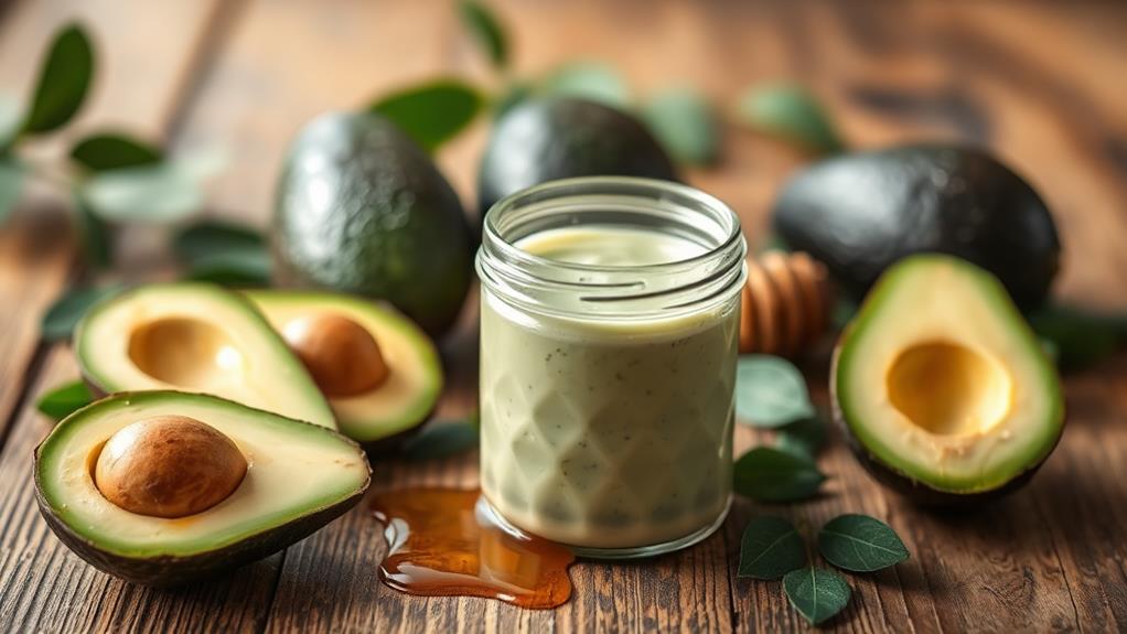 creamy avocado honey mixture