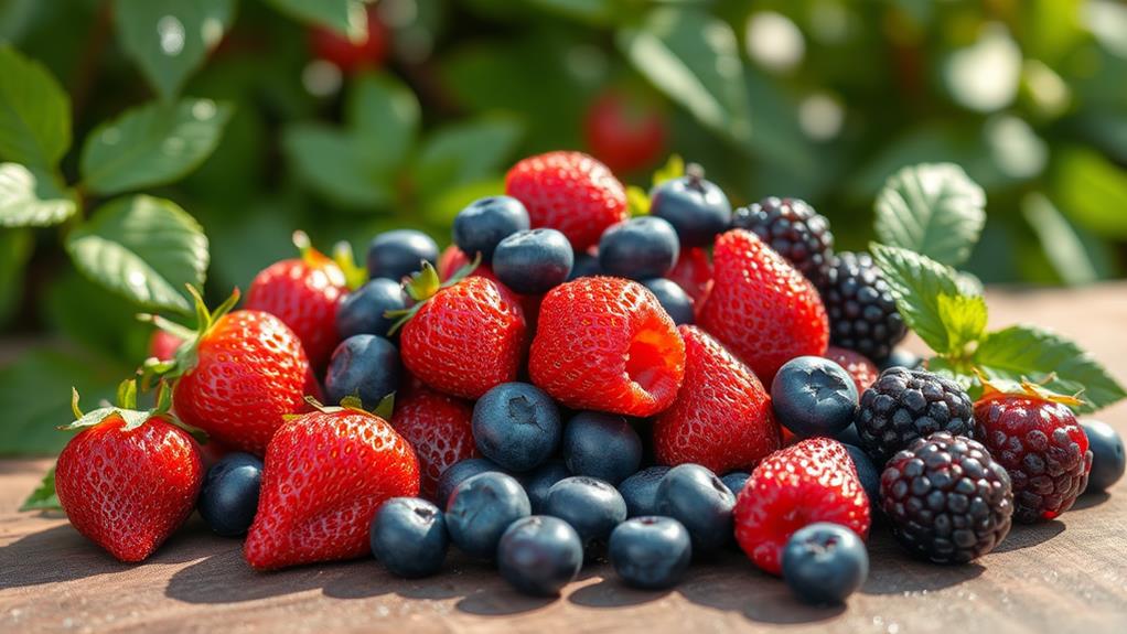 fresh colorful nutritious fruits