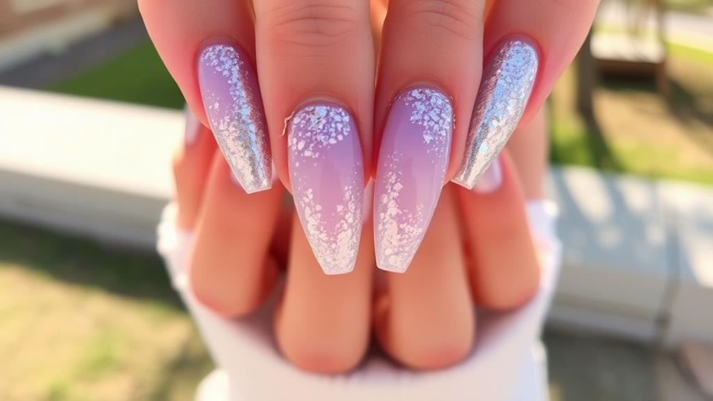 sparkling ombre nail art