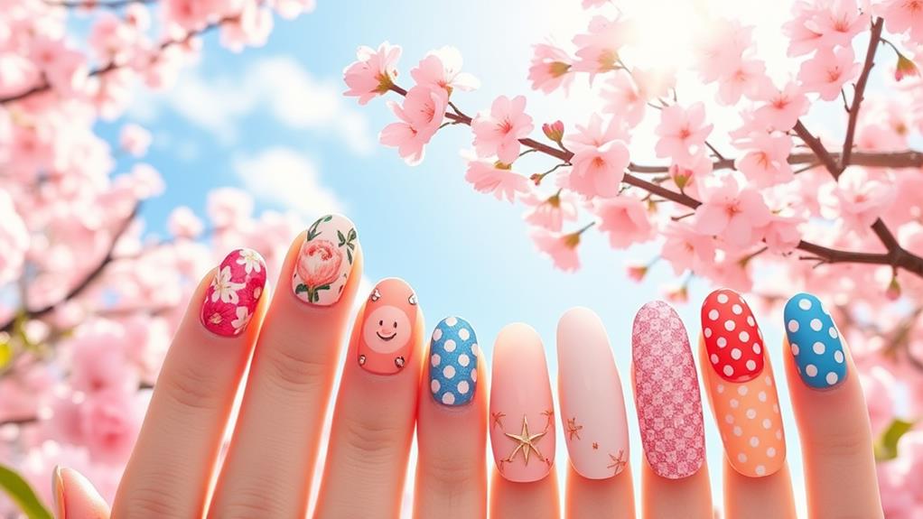 spring 2024 colorful nail designs