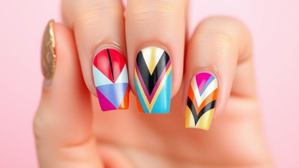 stylish geometric nail designs