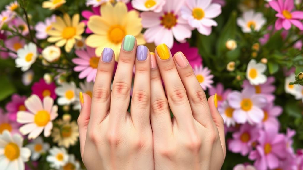 vibrant french tip manicure