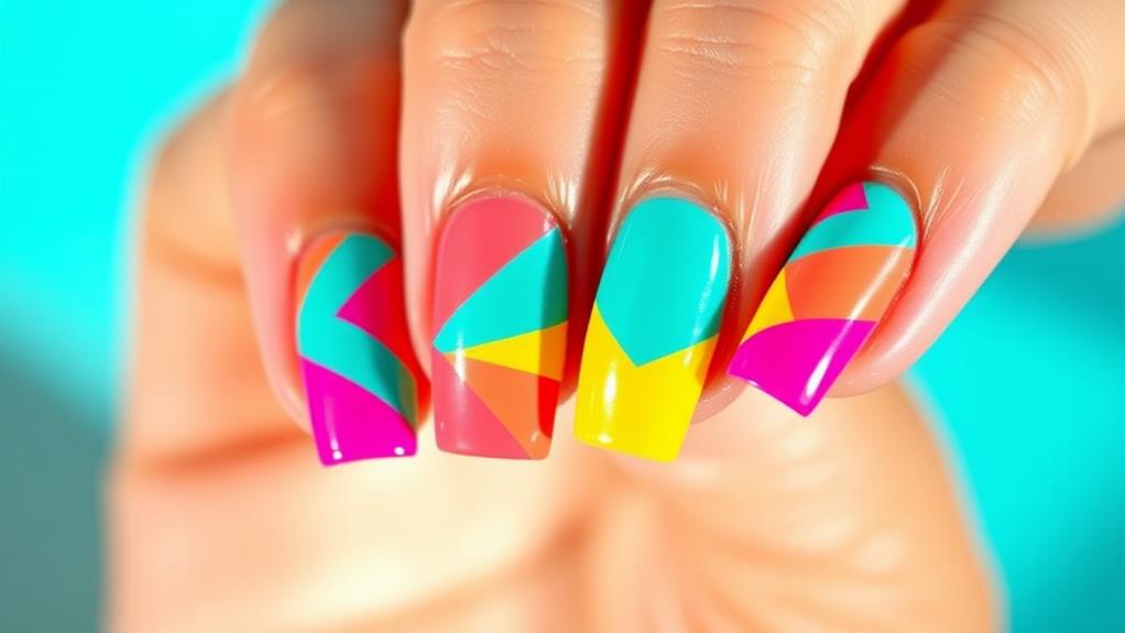 vibrant nail art design