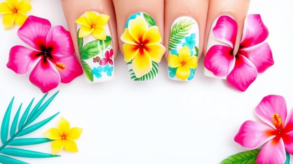 vibrant tropical floral designs